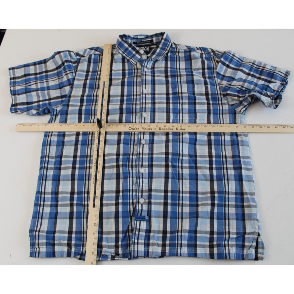 Southpole Men’s Plaid Short Sleeve Button Down Shirt XL Casual Streetwear - Picture 3 of 4